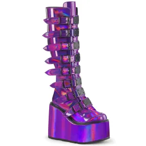 SWING-815 Purple Hologram graphic Patent MemoryFoam Mixed Textures