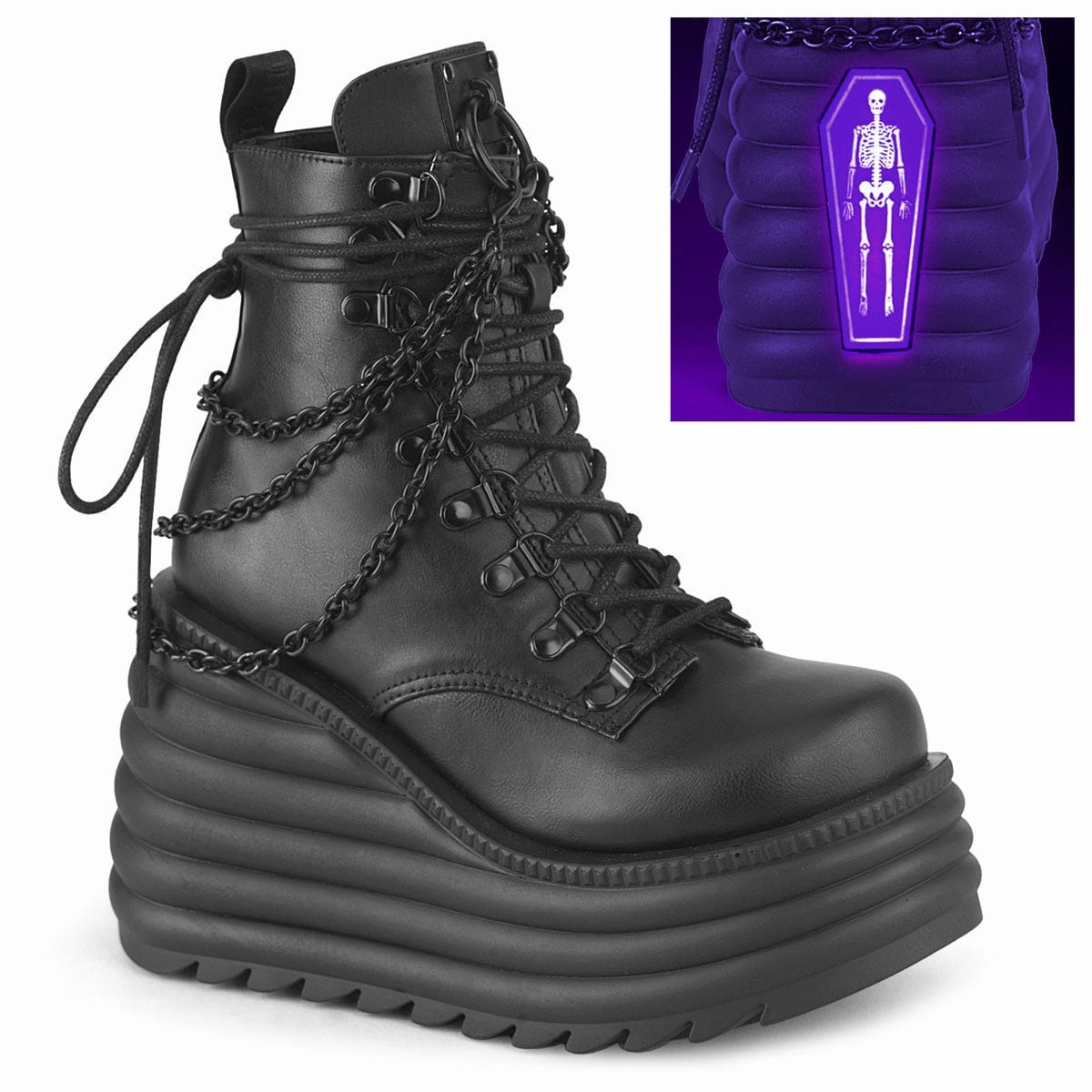 MORTE-65 Black Vegan Leather Earth Base Heat Free