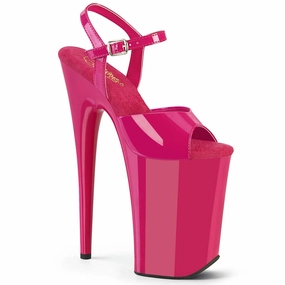 INFINITY-909 Hot Pink Patent/Hot Pink Removable Footbed Reinforced Stitching