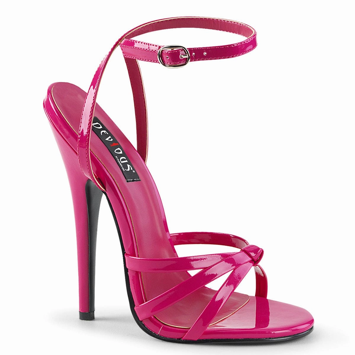 Red Bold Sporty Style DOMINA-108 Hot Pink Patent