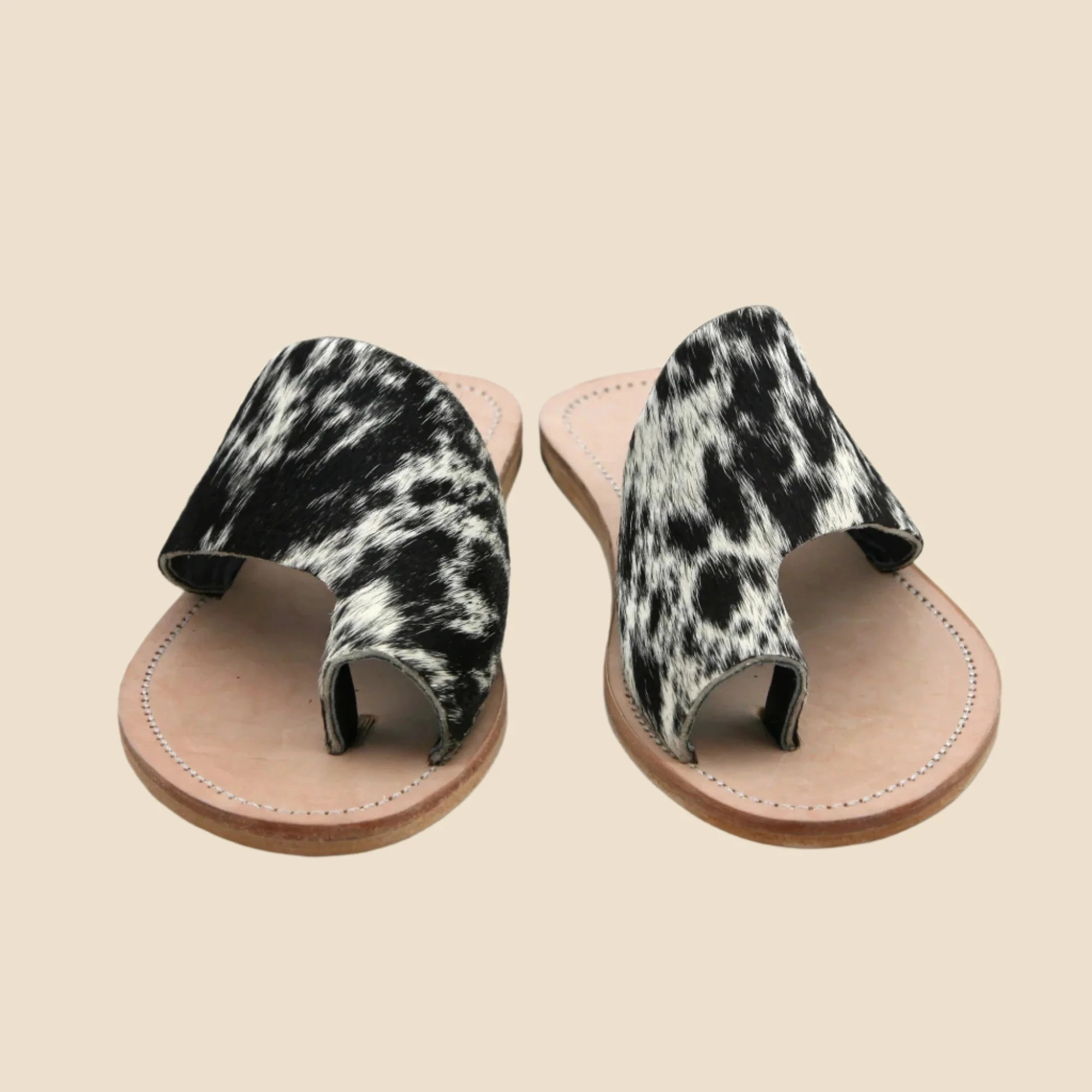 Tanya Cowhide - Salt & Pepper Seasonal Footwear