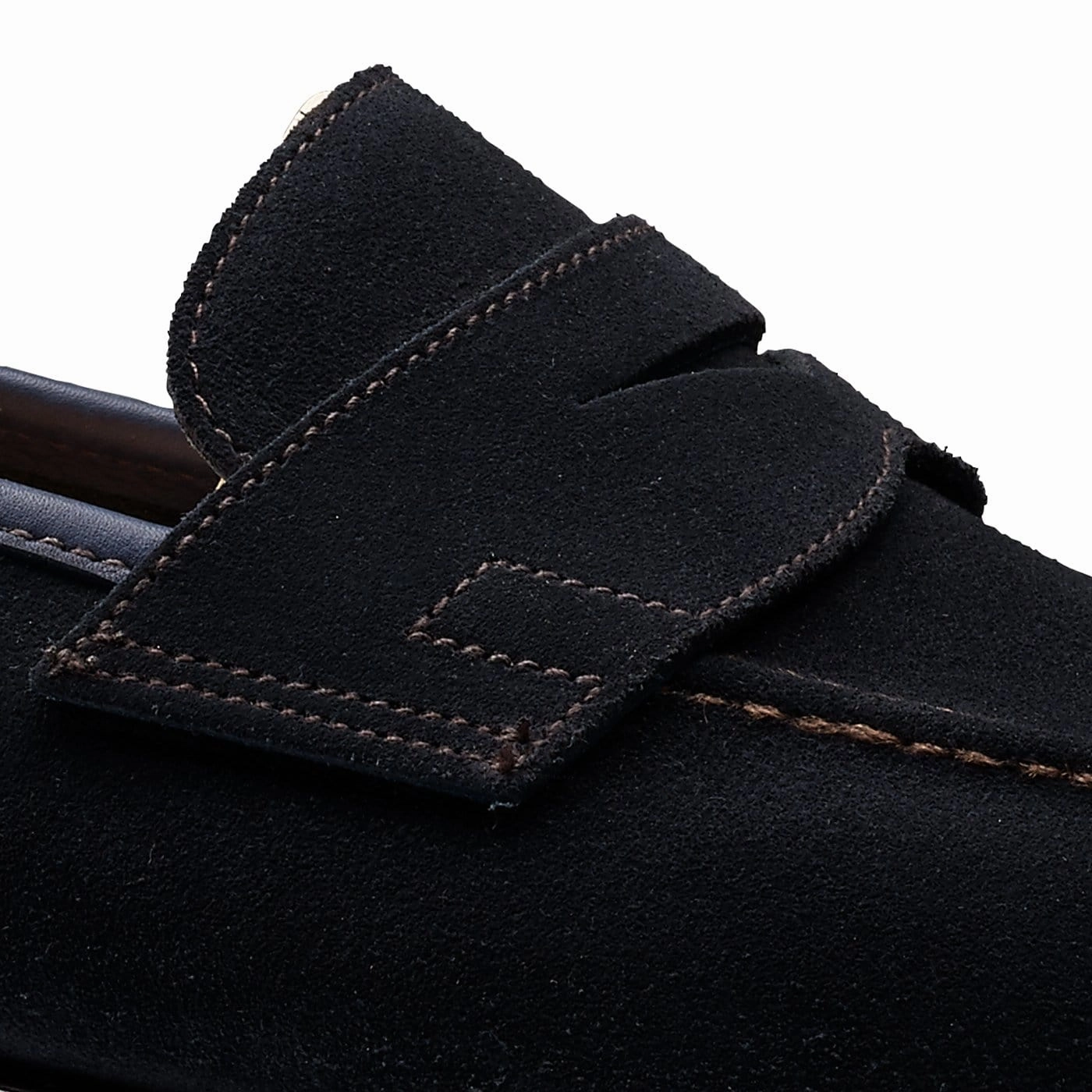 Sturdy Construction Middle-Aged Man Teign Navy Suede