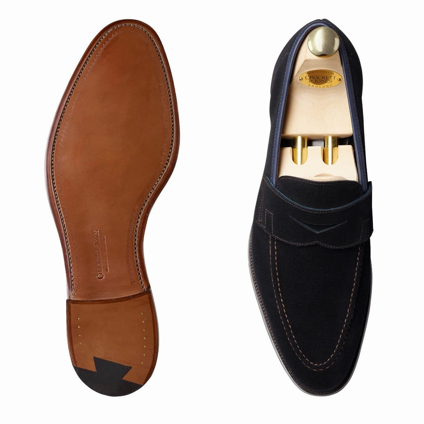 Teign Navy Suede Long Travel