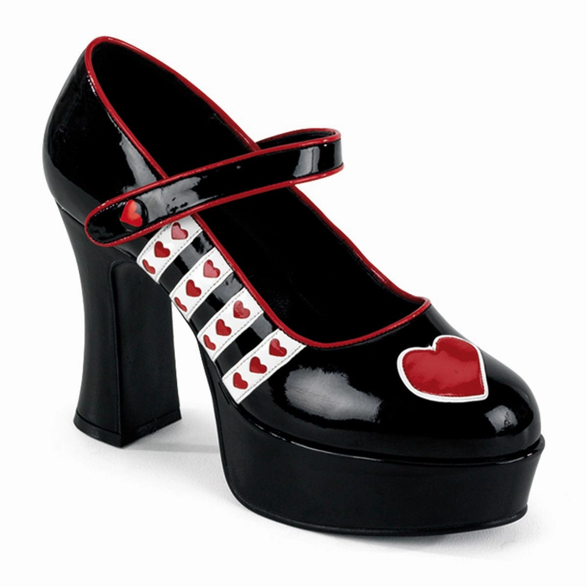 Work Life QUEEN-55 Black-White-Red Patent