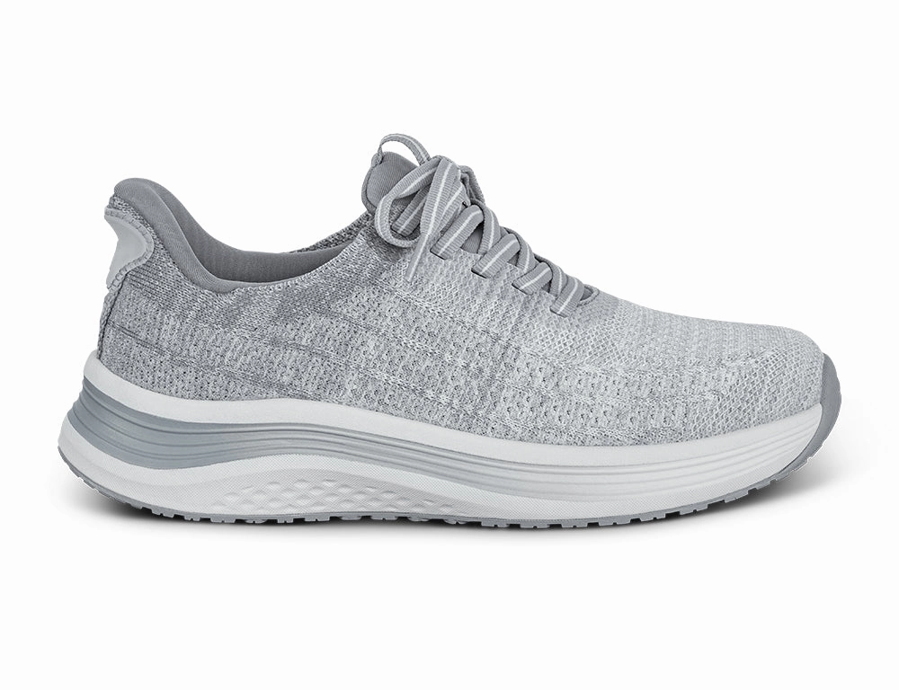Womens Hands-Free Nira Light Grey Trainers Quiet Step