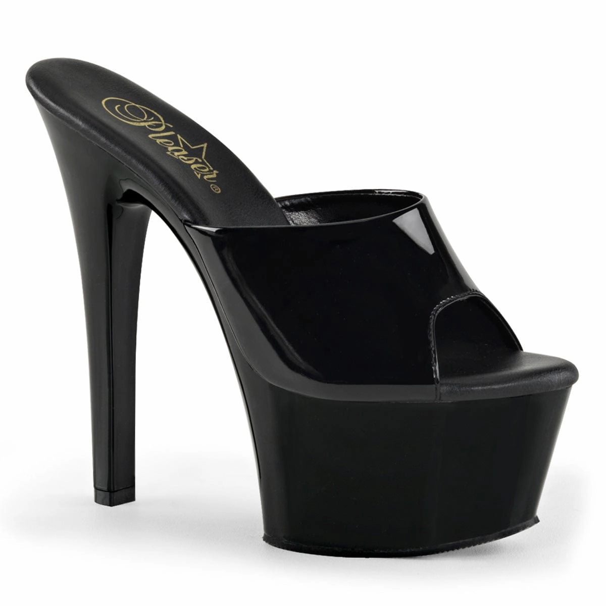 ASPIRE-601 Black Patent/Black Evening Heels Bridal Stilettos