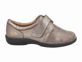 Womens Wide Fit Stretch Petula Bronze Shoes Carry Easy