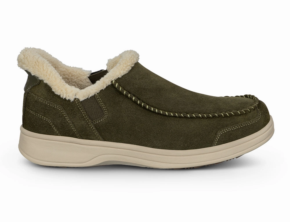 Reinforced toe City Bright Mens Hands-Free Vito Olive House Shoes