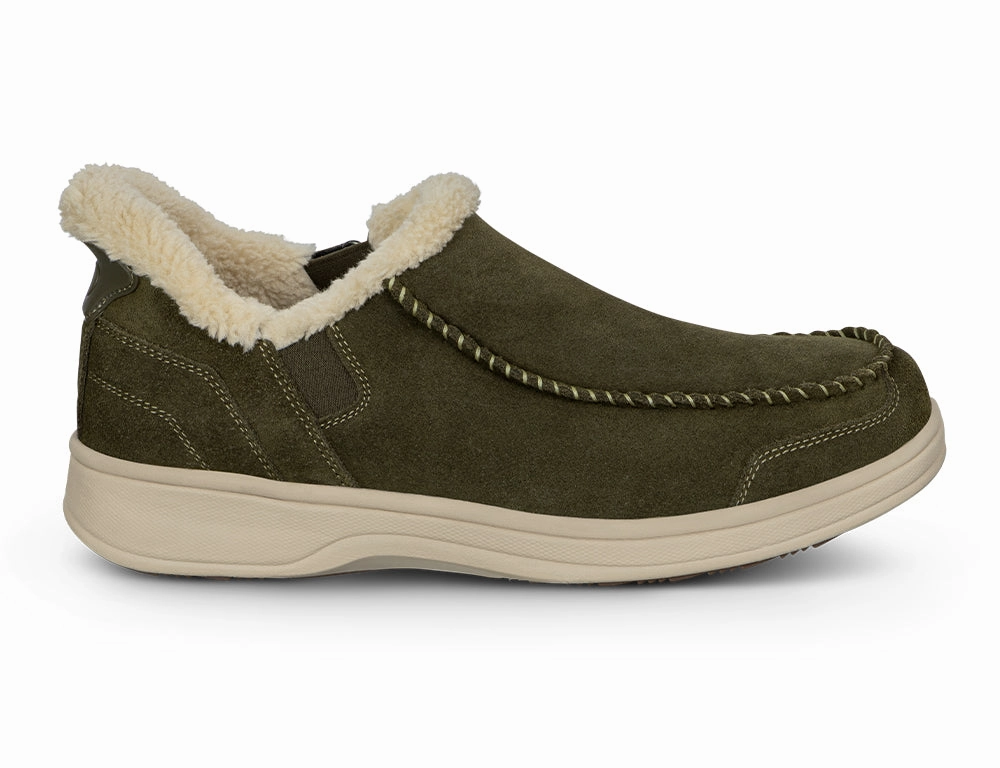 Mens Hands-Free Vito Olive House Shoes warm glow