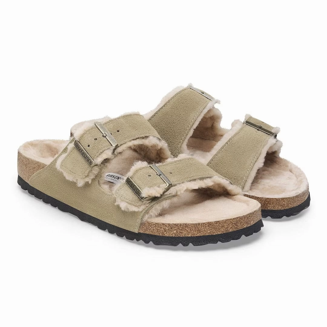 Comfort Heel Arizona Shearling - Taupe