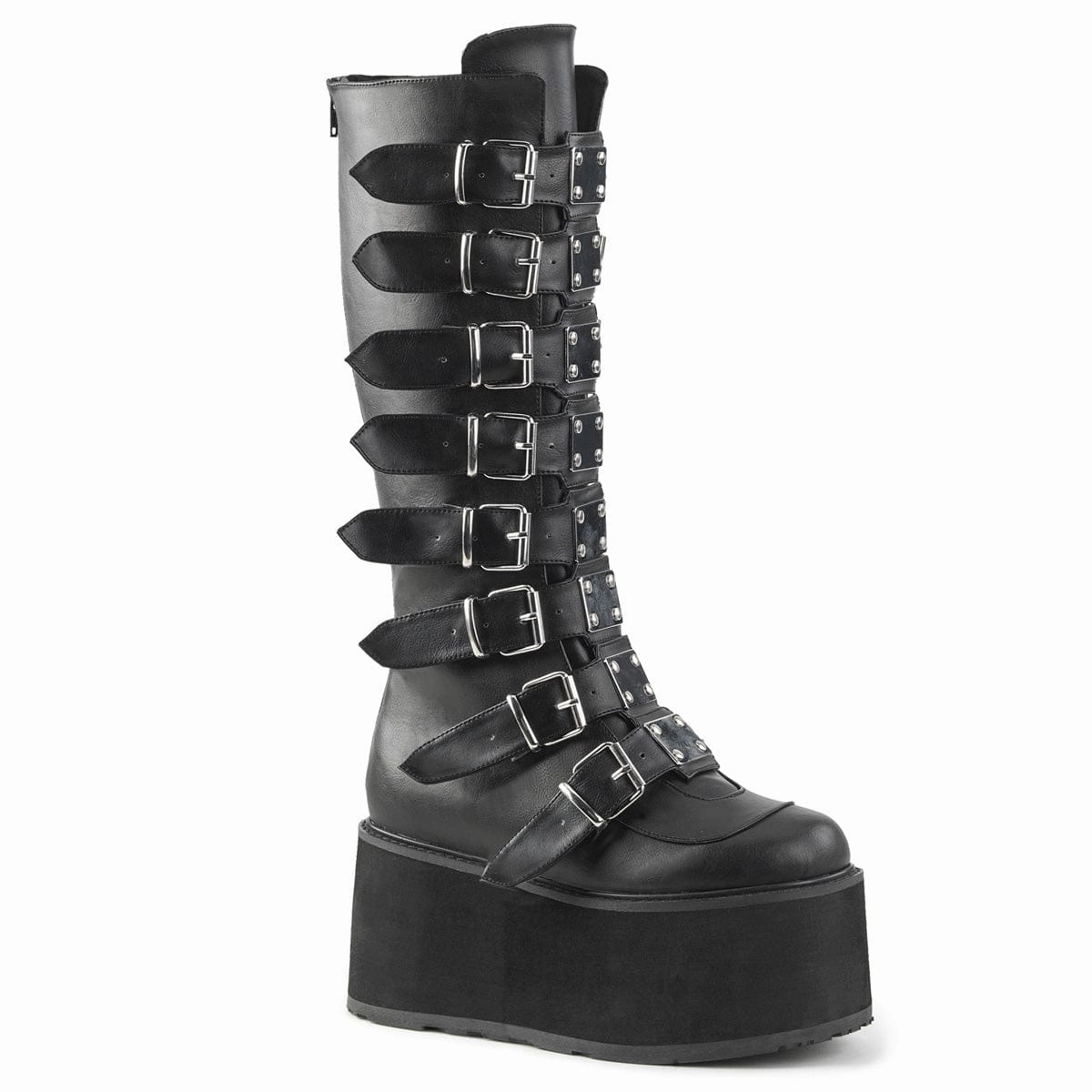 Fashion Choice DAMNED-318 Black Vegan Leather
