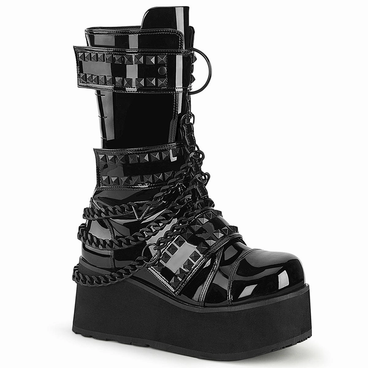 TRASHVILLE-138 Black Patent Neutral Style