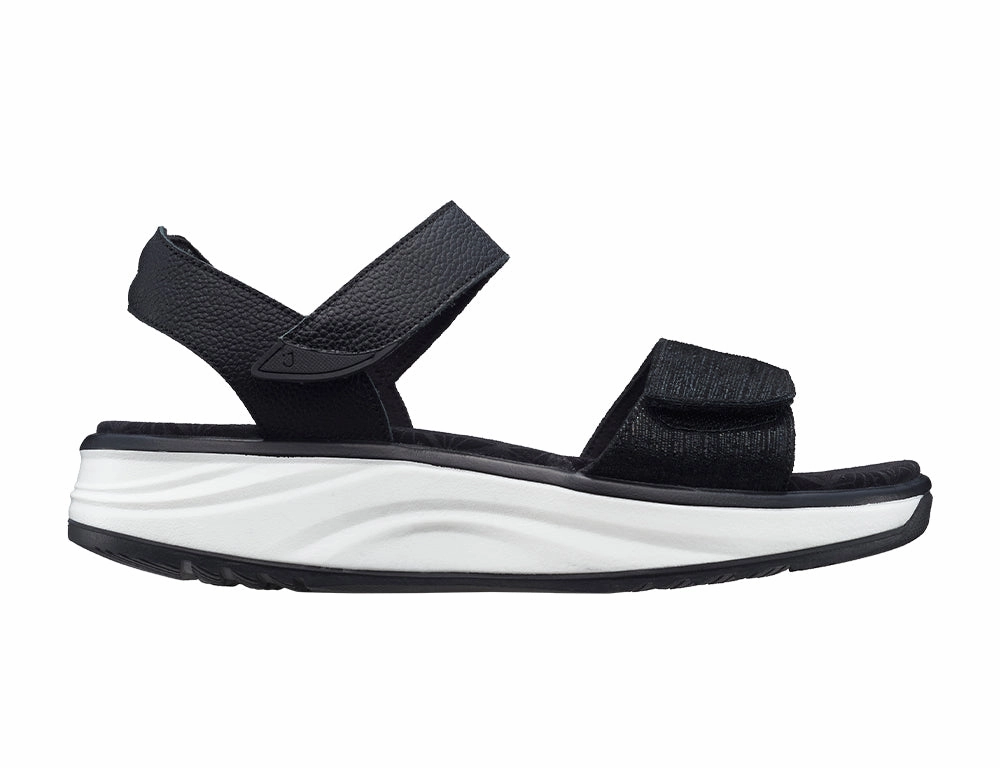 Womens Active Adjustable Flores Black Sandals Long Move