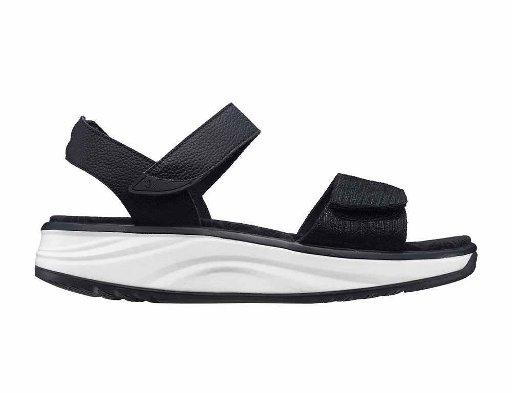 Bold Tone Womens Active Adjustable Flores Black Sandals