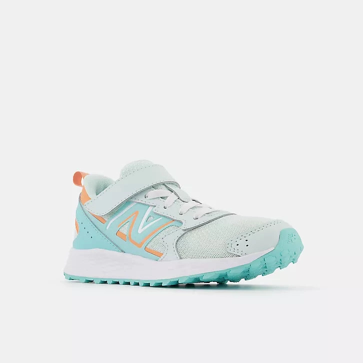 Fresh Foam 650 Bungee Lace with Top Strap - Light Surf with Peach Glaze Durable Fabric Light Run