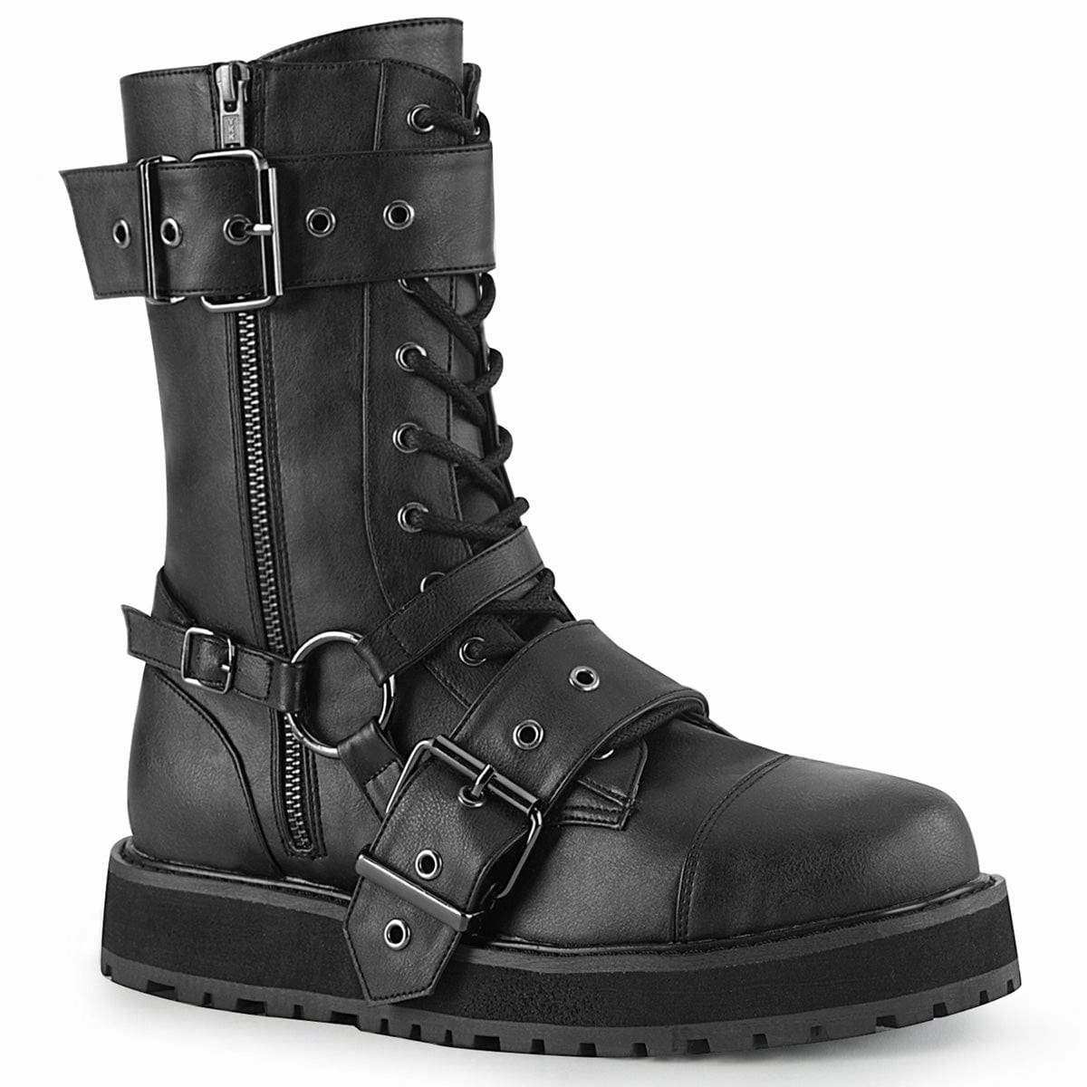 VALOR-220 Black Vegan Leather Reinforced Polyester