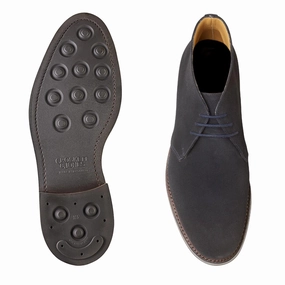 Chiltern Navy Suede Resistant Layer Lace-Up Design