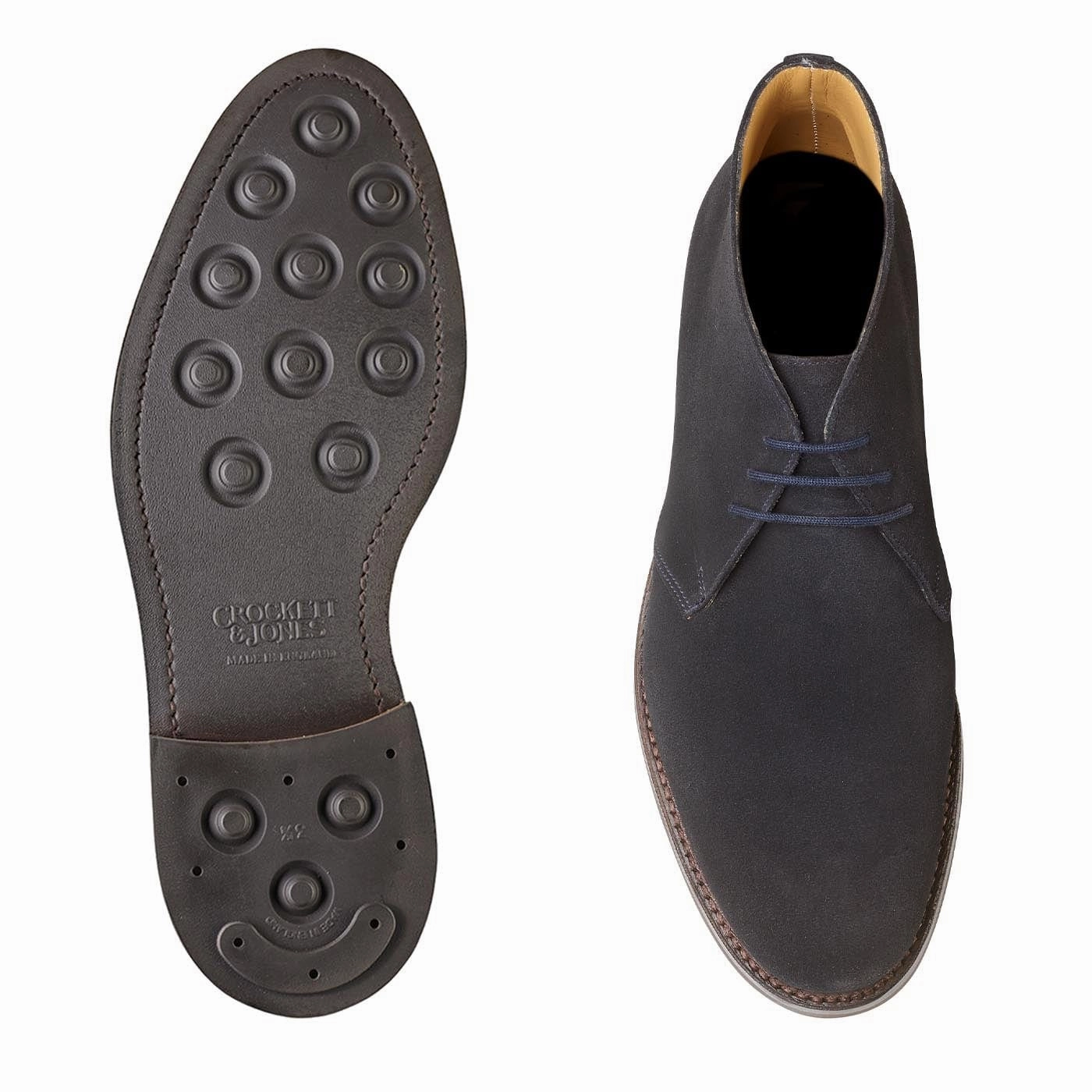 Chiltern Navy Suede Resistant Layer Lace-Up Design