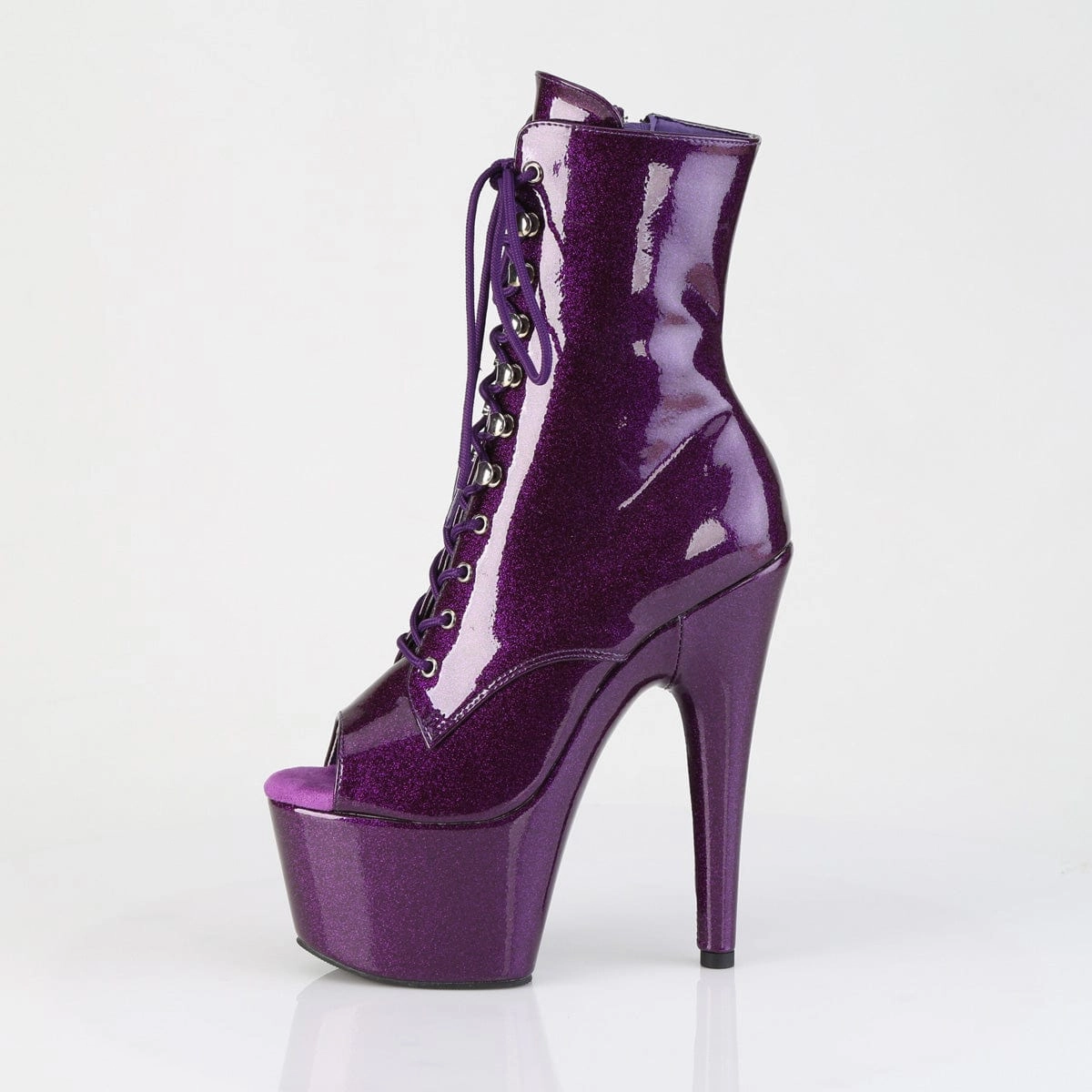 ADORE-1021GP Purple Glitter Patent/M Trendy Look