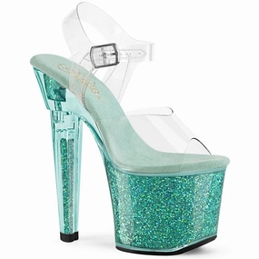 Summer Ease LOVESICK-708SG Clear/Aqua multi Iridescent Glitters