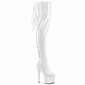 ADORE-3063 White /White Thigh Boots Comfort Ready Shoes Durable Comfort