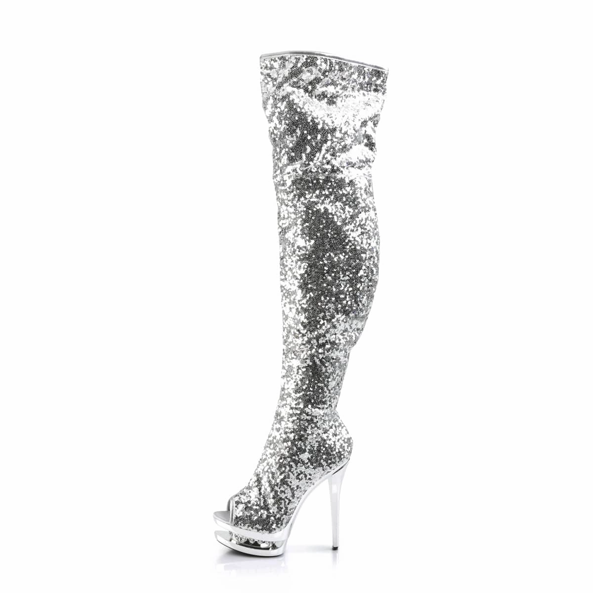 Comfort Walk Slip BLONDIE-R-3011 Silver Sequins/Silver Chrome