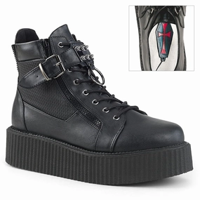 Boat Walk V-CREEPER-566 Black Vegan Leather