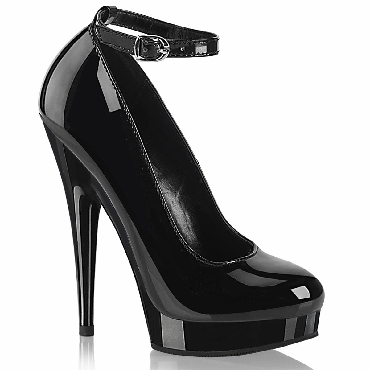 Foot Stability Summer Heels SULTRY-686 Black Patent/Black