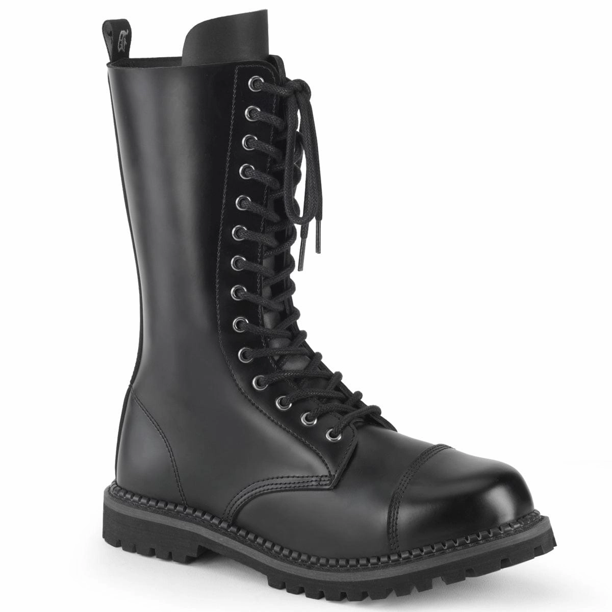 RIOT-14 Black Leather Lightweight Design