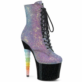 Chunky Sole UNICORN-1020G Purple-Blue Glitter/Black