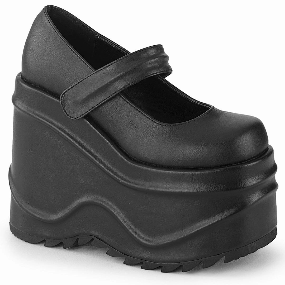 WAVE-32 Black Vegan Leather Timeless Fit Narrow Fit