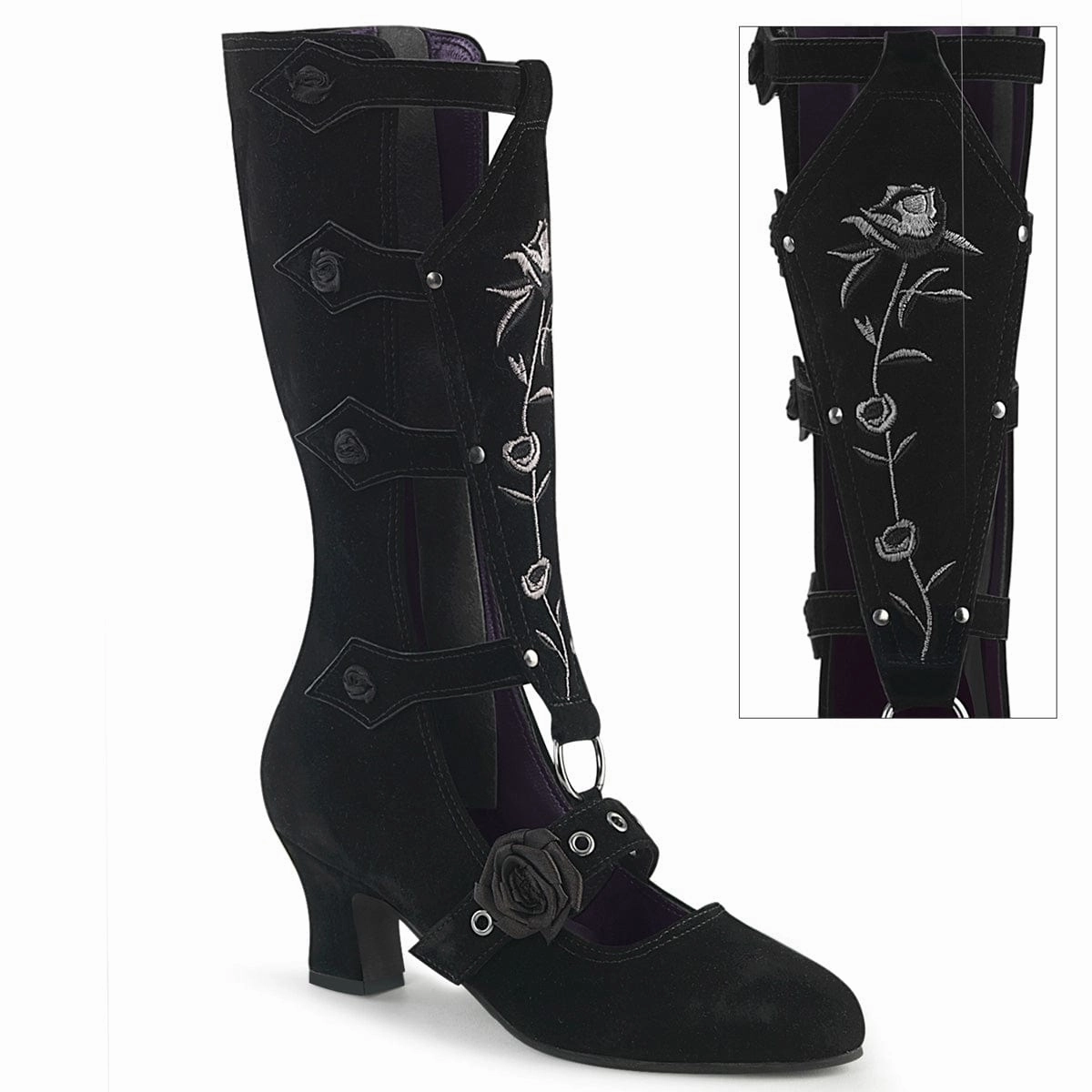 WHIMSY-118 Black Vegan Suede City Pace Brave Walk