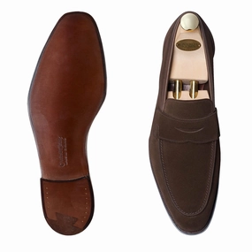 Tear-resistant Soft Cushioning Cadogan Dark Brown Calf Suede