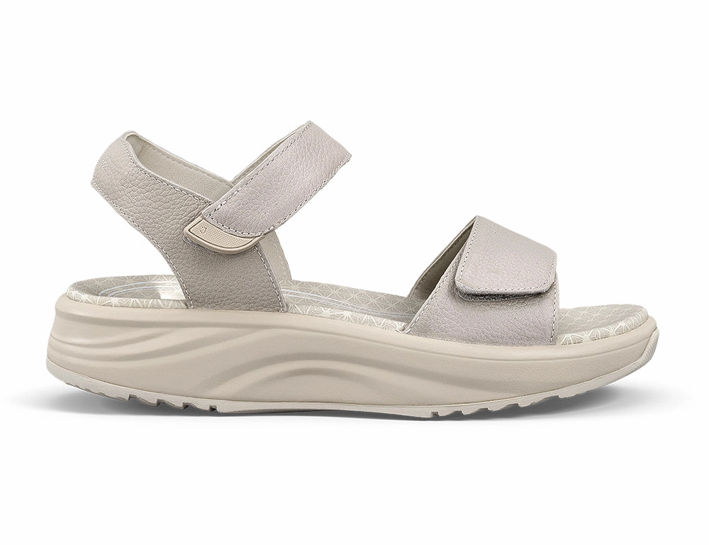 Womens Active Adjustable Flores Light Beige Sandals Luggage Fit Curve Hug