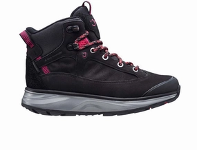 Freeze Grip Womens Active Waterproof Montana Black Pink Hiking Boots