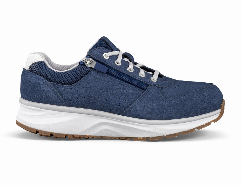 Womens Active Zip Dynamo Dark Blue II Trainers zipper Heel Safe