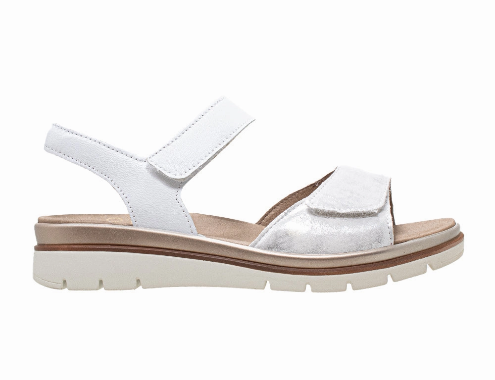 Womens Adjustable Glory Sparkle Bianco Combi Sandals Padded Balance Core