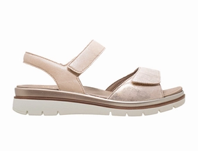 Travel Light Womens Adjustable Glory Sparkle Cream Combi Sandals