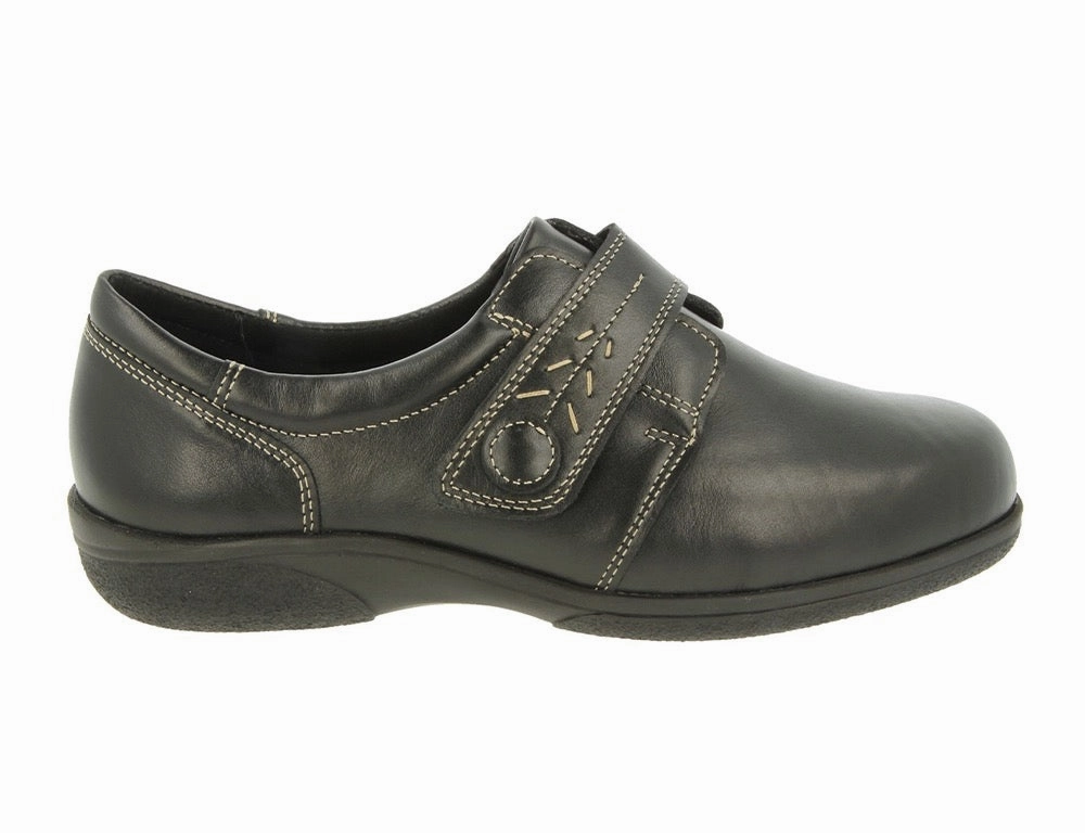 Outdoor Fun Womens Easy Fit Rory Black Shoes