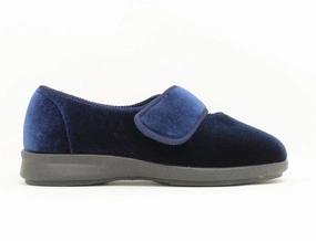 Womens Lightweight Nellie Navy Slippers Comfortable Design