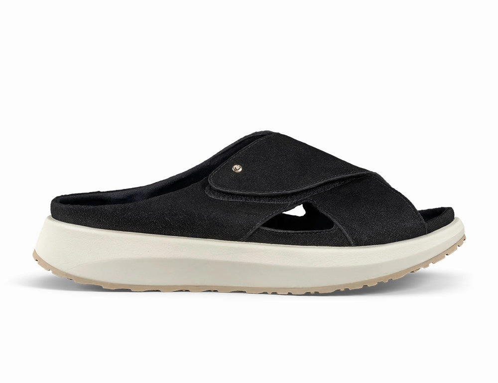 Womens Senso Alicante Black Sandals Stud Cool Bone Aid