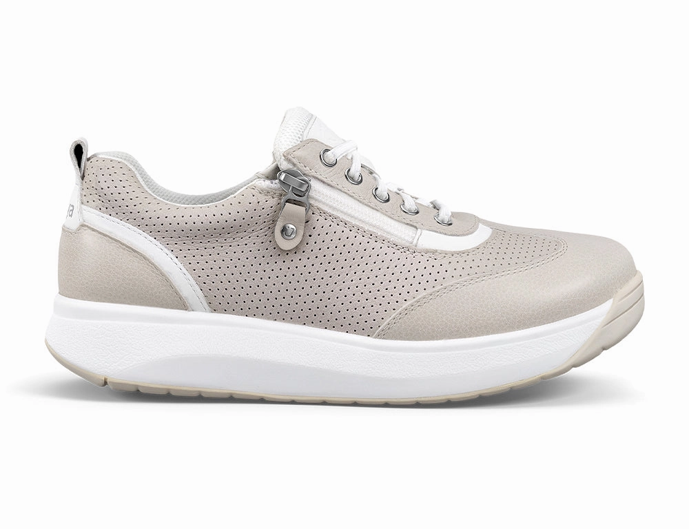 Rubber Outsole Virtual Step Womens Senso Zip Laura Light Beige Shoes