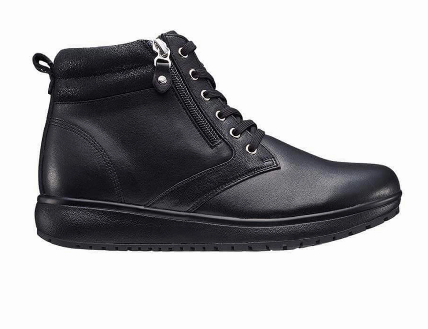 Womens Senso Zip Wilma II Black Boots Toe Protection Neutral Glow