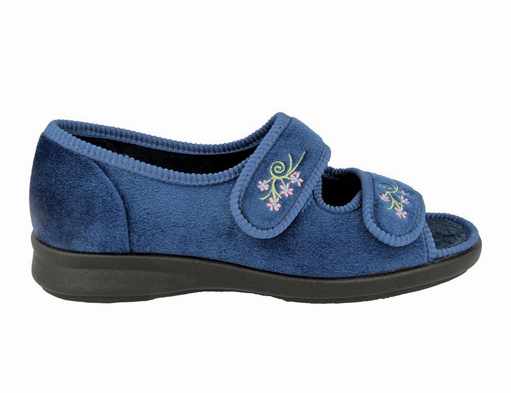 Womens Soft Ace 2 Navy Slippers construction mesh construction