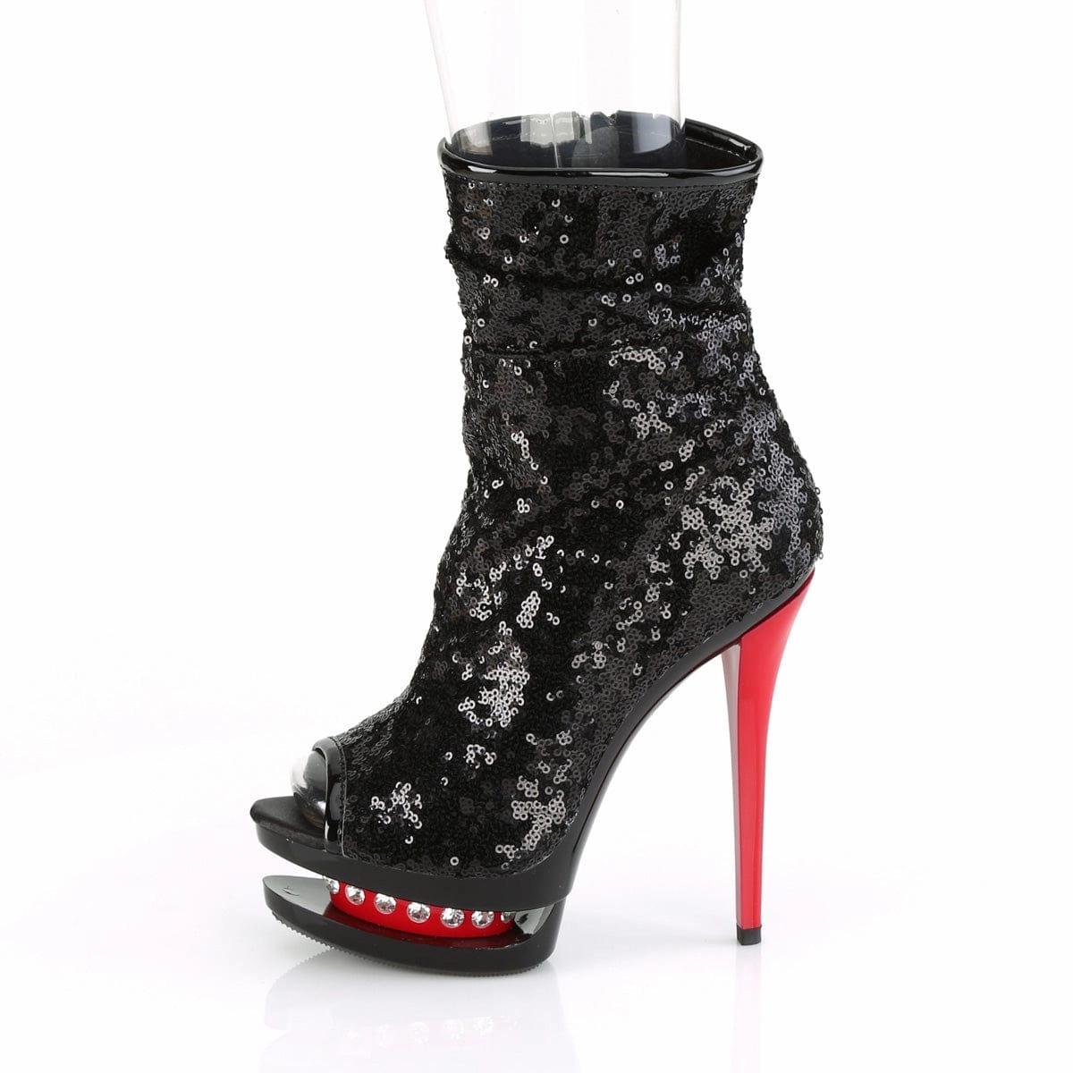 BLONDIE-R-1008 Black Sequins/Black-Red Indoor Use