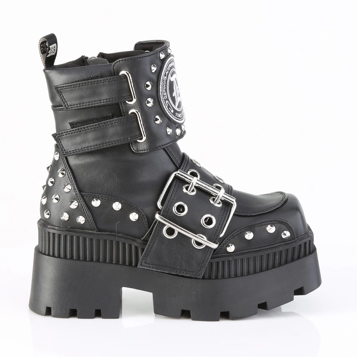 WRATH-58 Black Vegan Leather Ankle Boots Fall Ready