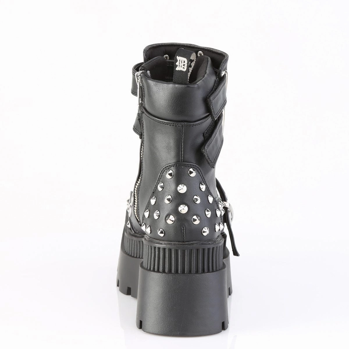 Stable Step Climb Strong WRATH-58 Black Vegan Leather Ankle Boots