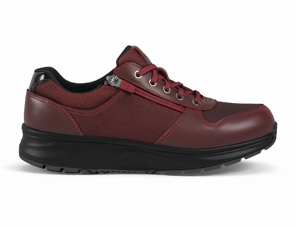 Womens Active Zip Dynamo Dark Red II Trainers Slip On Style Power Flow